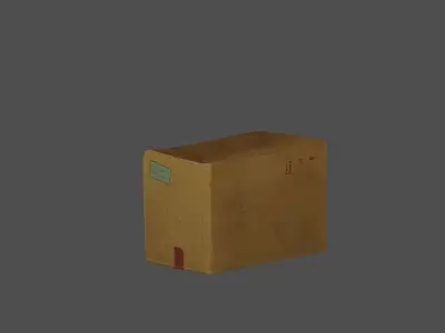 Boxes Low-poly 3D model