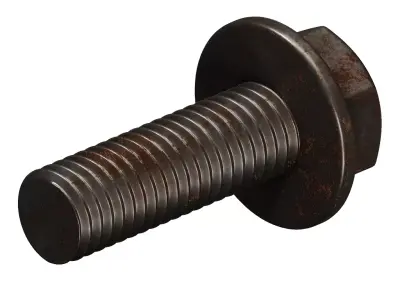 Rusty Steel Flanged Bolt Low-poly 3D model
