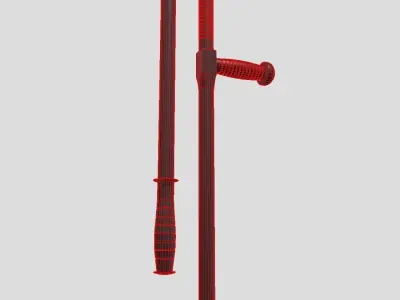 Police Baton Pack Low-poly 3D model