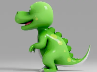 Dinosaur cartoon 1 3D model