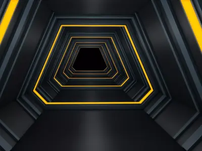 Sci Fi Tunnel 3D model 62