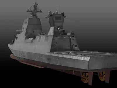 Israeli Navy Saar 6 class corvette Low-poly 3D model