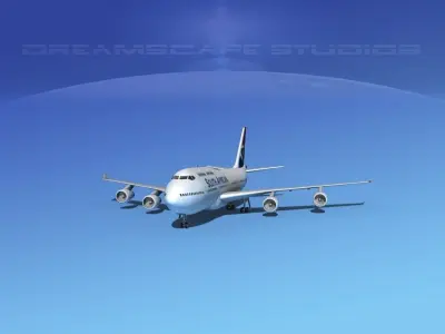 Boeing 747-400 South African  3D model