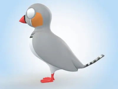 Zebra Finch 3D model