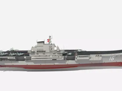 Chinese aircraft carrier CV-16 Liaoning 3D model