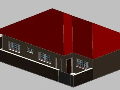 HOME house with roof Free 3D model