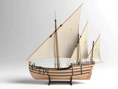 LaNina ship low-poly Low-poly 3D model