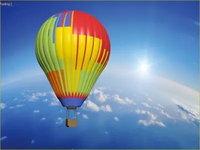 Air balloon Low-poly 3D model