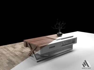 Coffee table 06- furniture Free low-poly 3D model