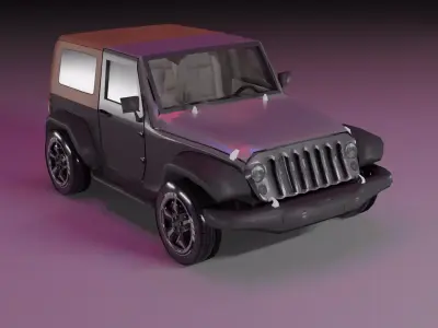 Wrangler Jeep 2012 Free low-poly 3D model