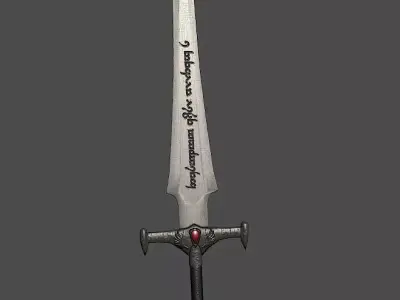 Low poly sword game model Low-poly 3D model