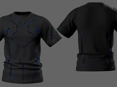 5 Future Glow Activewear Set 3D model