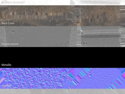  Distressed Concrete Edger Block Models, Brown 