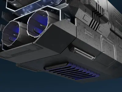 VTOL Engine Low-poly 3D model