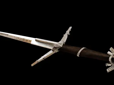 Sword Witcher 3 Low-poly 3D model