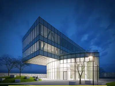 Free Corona Scene - Vanke Daxing Sales Gallery Free 3D model