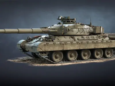 AMX-30B2 Tank Game Ready Low-poly 3D model