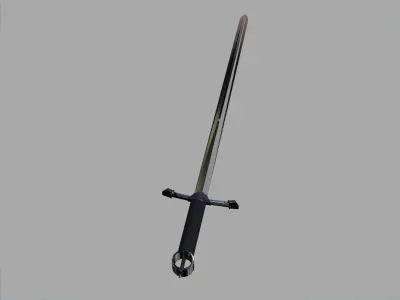 Irish Celtic Medieval Knightly Sword Low-poly 3D model