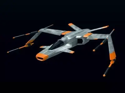 Spacecraft fighter 3D model