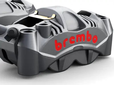 Brembo GP4 RS Caliper Low-poly 3D model