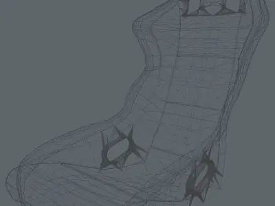 Recaro PROFI Racing Bucket Seats Low-poly 3D model