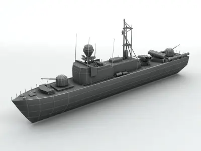  Albatros Class Fast Patrol Boat Military Ship Low-poly 3D model