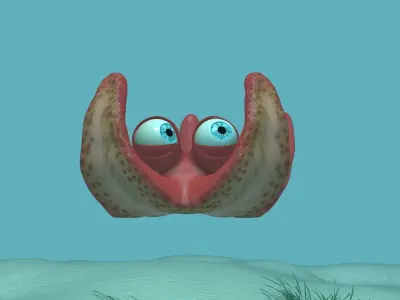 Starfish Rigged Character 3D model