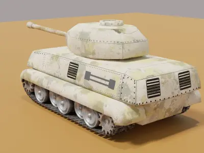 TANK 1 tiger Low-poly 3D model