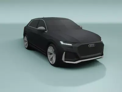 Audi Q8 RS low poly 3D model Low-poly 3D model