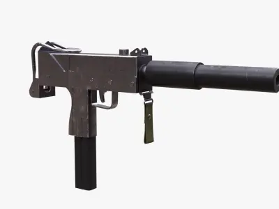 MAC 10 Submachine gun Free 3D model