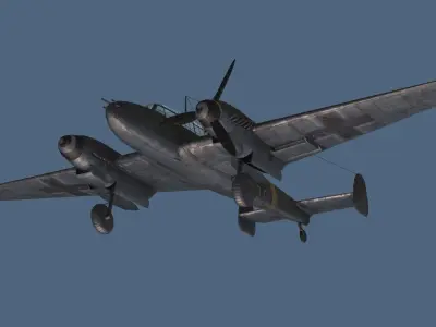 me-110c luftwaffe bf Low-poly 3D model
