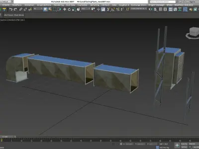 Air Conditioner Duct Pipes Low-poly 3D model