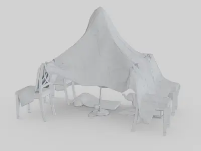 Blanket Fort Free low-poly 3D model