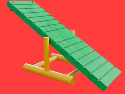 Small hamster ramp Low-poly 3D model