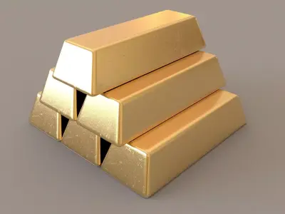 Gold for the millionaire Free low-poly 3D model
