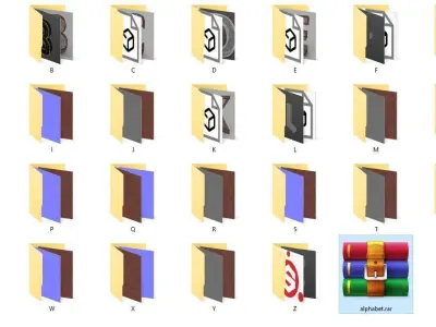 cage alphabet design Low-poly 3D model