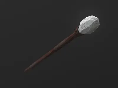 Primitive Stone Spear Low-poly 3D model