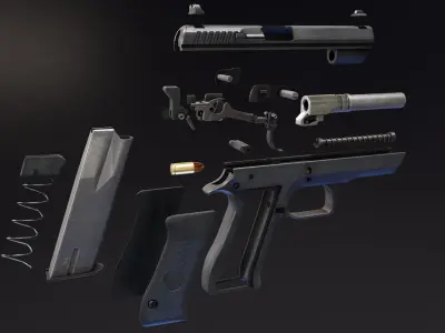 Jericho 941F Low-poly 3D model