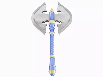 Stylized War Axe 05 Low-poly 3D model