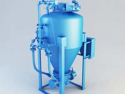 Slave conical pump Low-poly 3D model