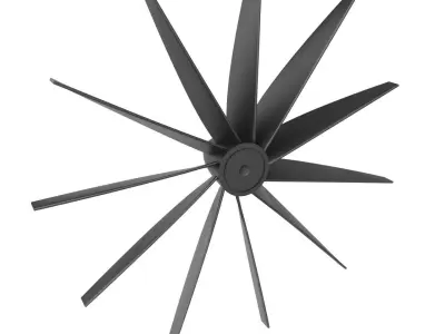 High-Detail Jet Engine Impeller 3D Printable Turbo Fan Model 3D print model