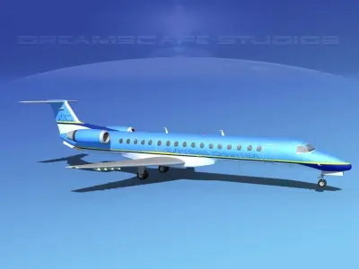 Embraer ERJ-145 Express Charter 3D model