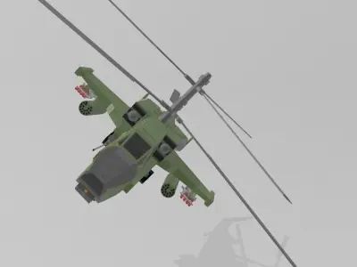 KA-50 ATTACK HELICOPTER  lowpoly  Free 3D model