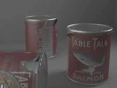 Tin Can Low-poly 3D model