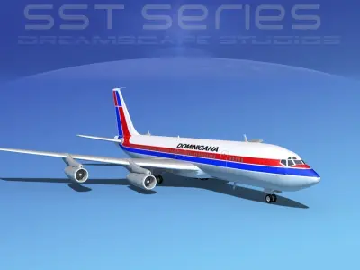 Boeing 707-320 SS Air Dominicana 3D model