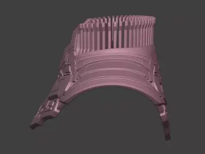 Quantum Ribbed Gorget 3D print model