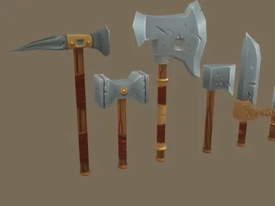 Meele Weapons Low-poly 3D model