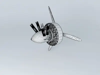 ARGO AIRCRAFTS 9 cylinder radial engine 3D model