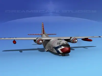 Fairchild C-123B Provider USAF Thunderbirds 3D model