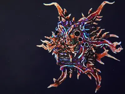 Alien Squid Low-poly 3D model